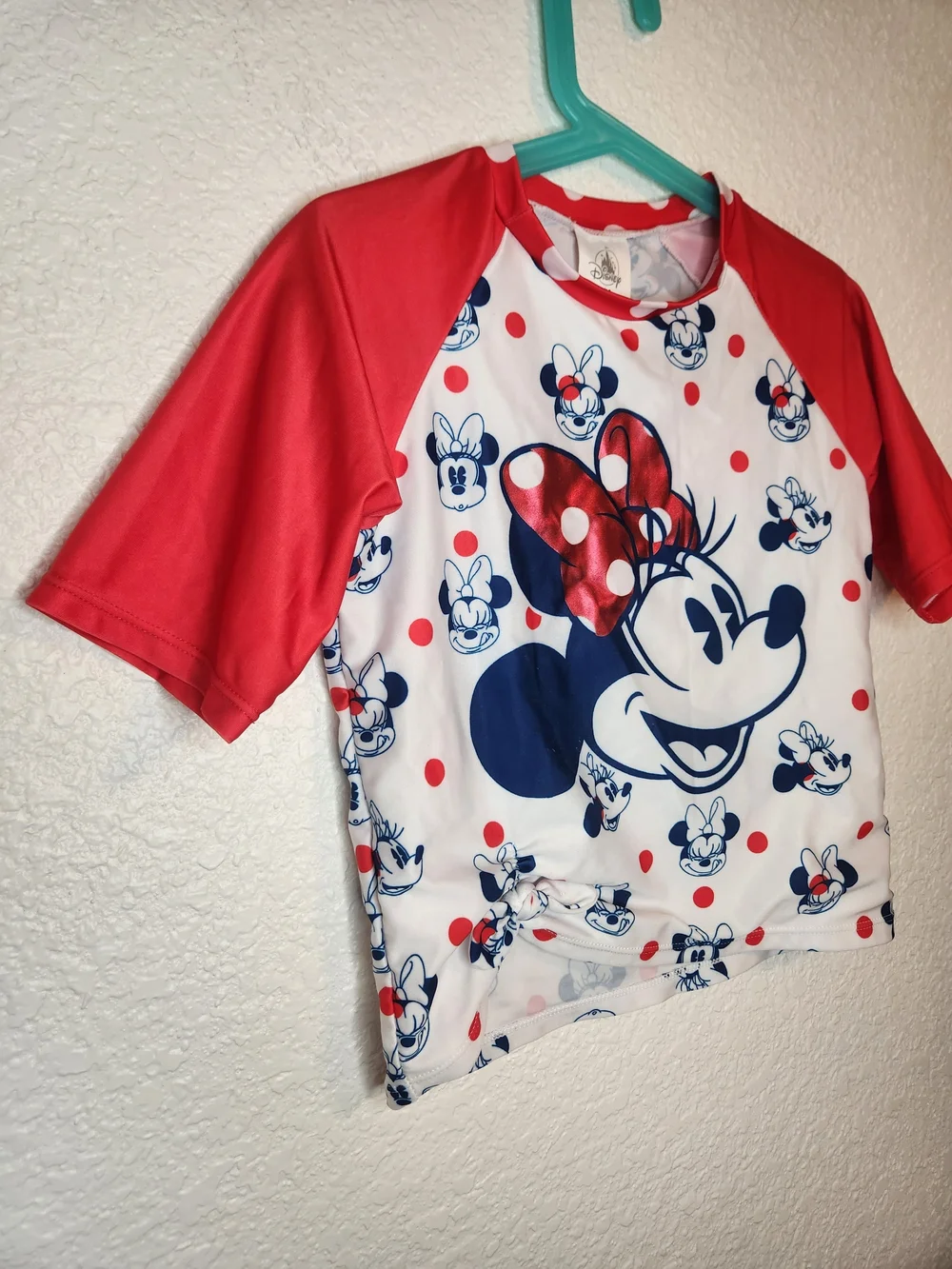 Disney store Minnie Mouse 50+ Swim Top Size Girl's 10 rash guard